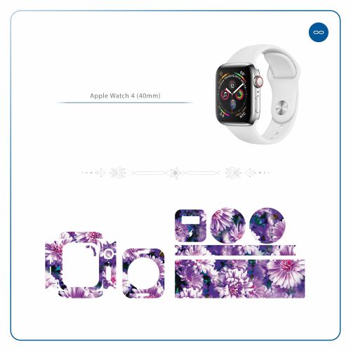 Apple_Watch 4 (40mm)_Purple_Flower_2